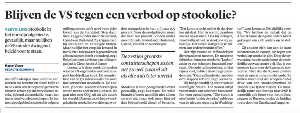 Trouw-2017-07-04-Stookolie