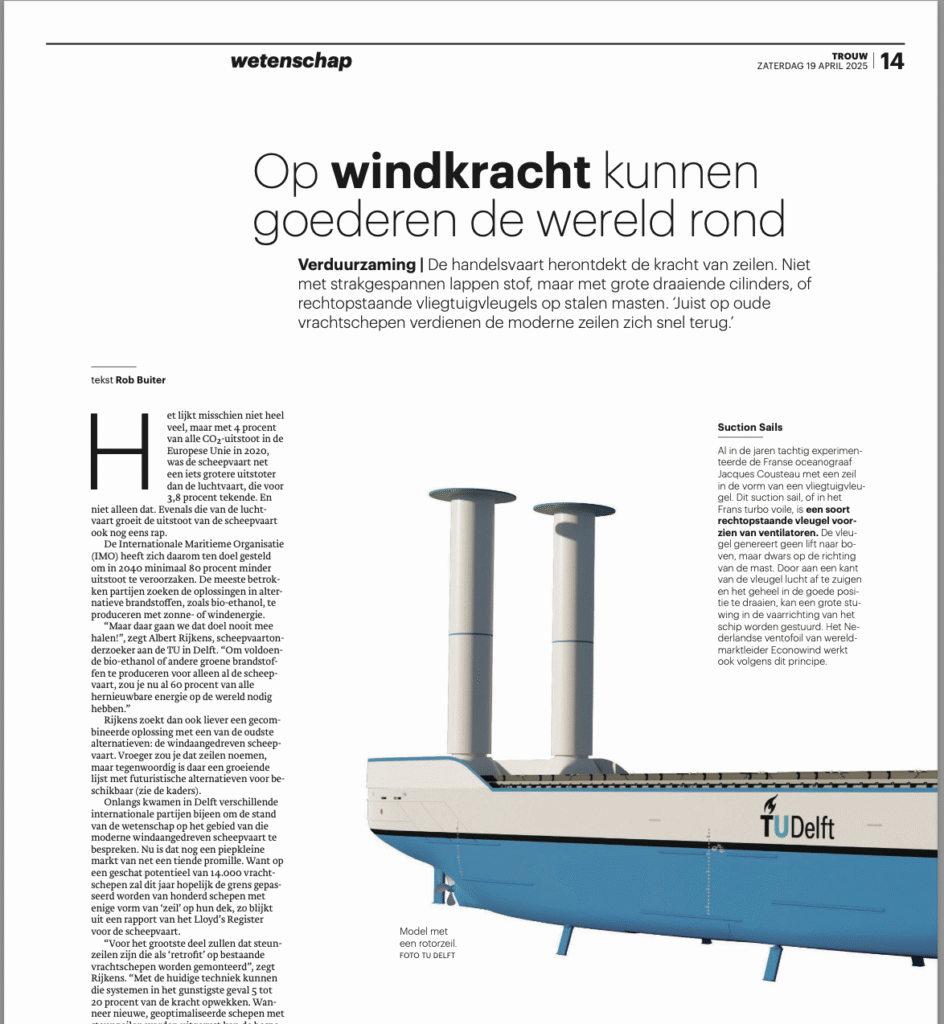 Winds4Change news about wind propulsion